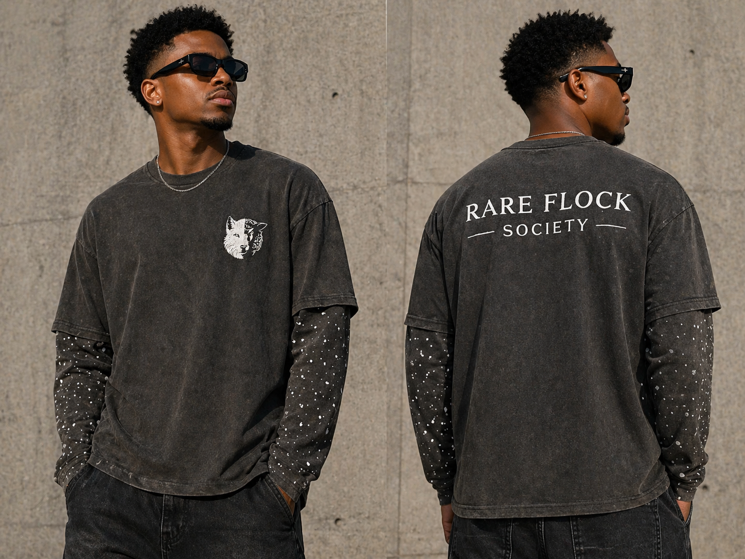 Rare Flock Society Vintage Wash Tee