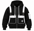 RARE FLOCK Utility Hoodie – Black & White