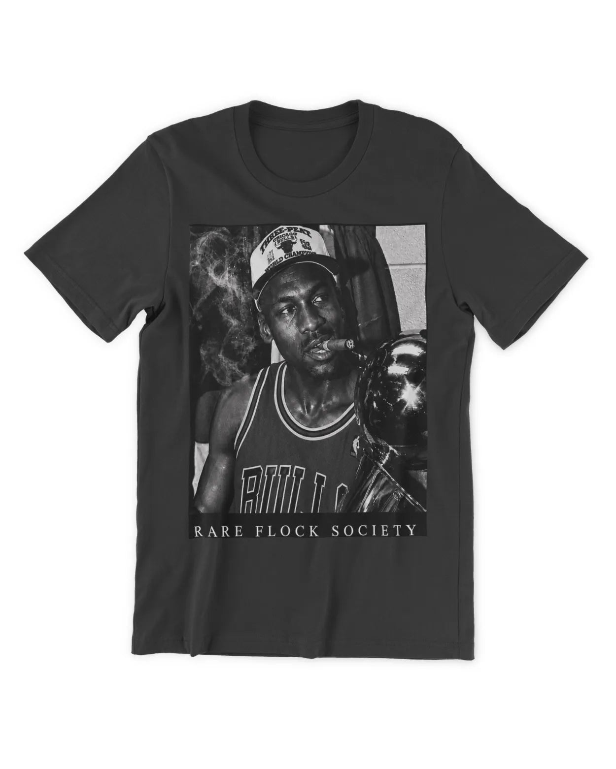 Rare Flock Society “Legacy in Smoke” Oversized Graphic T-Shirt – Black
