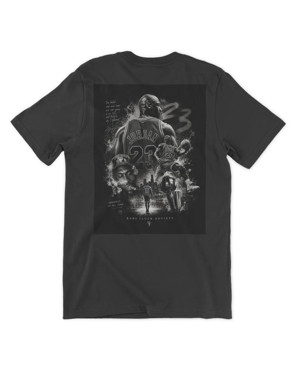 Rare Flock Society “Legacy in Smoke” Oversized Graphic T-Shirt – Black