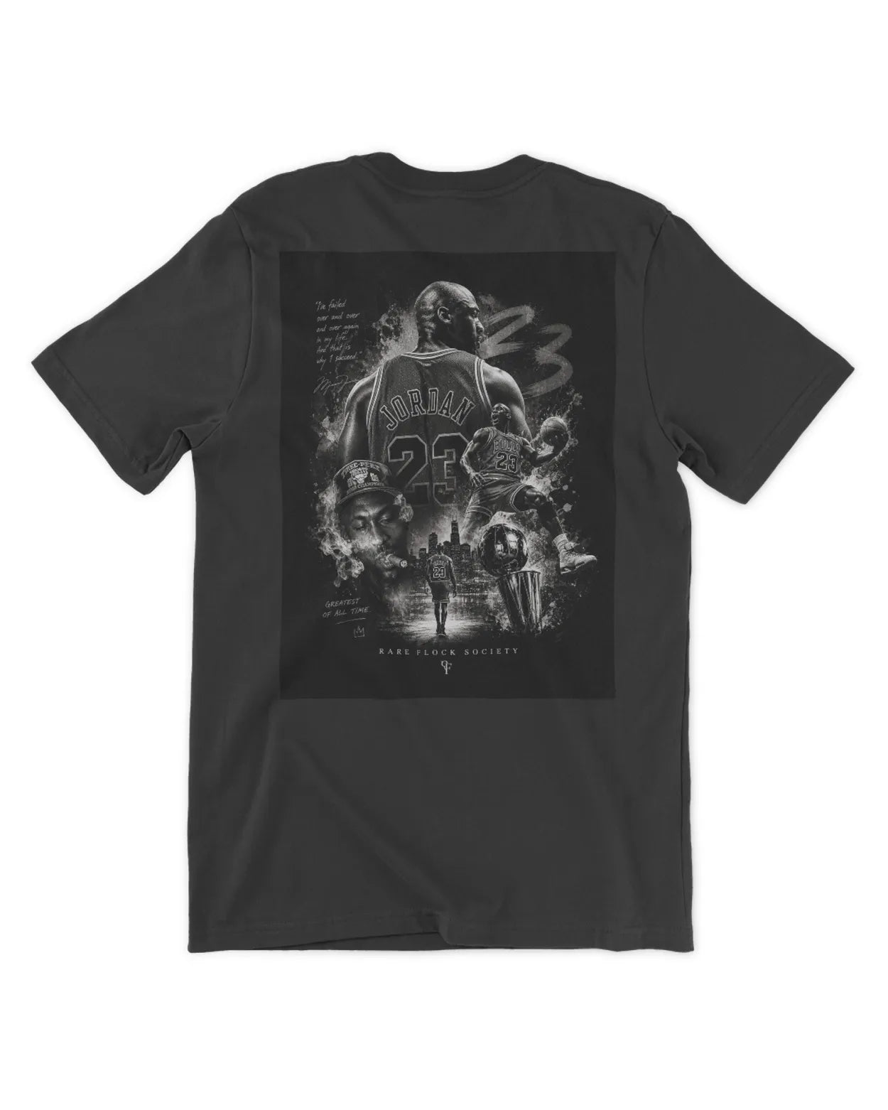 Rare Flock Society “Legacy in Smoke” Oversized Graphic T-Shirt – Black