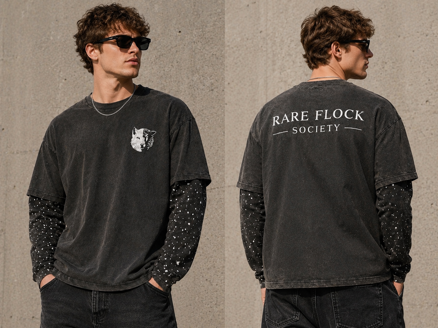 Rare Flock Society Vintage Wash Tee